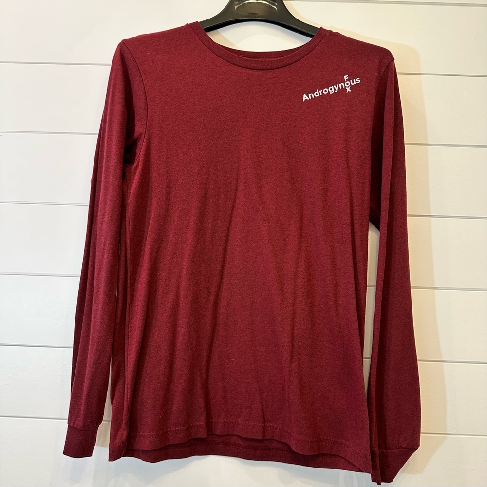 Androgynous Fox-  Maroon Long Sleeve Shirt